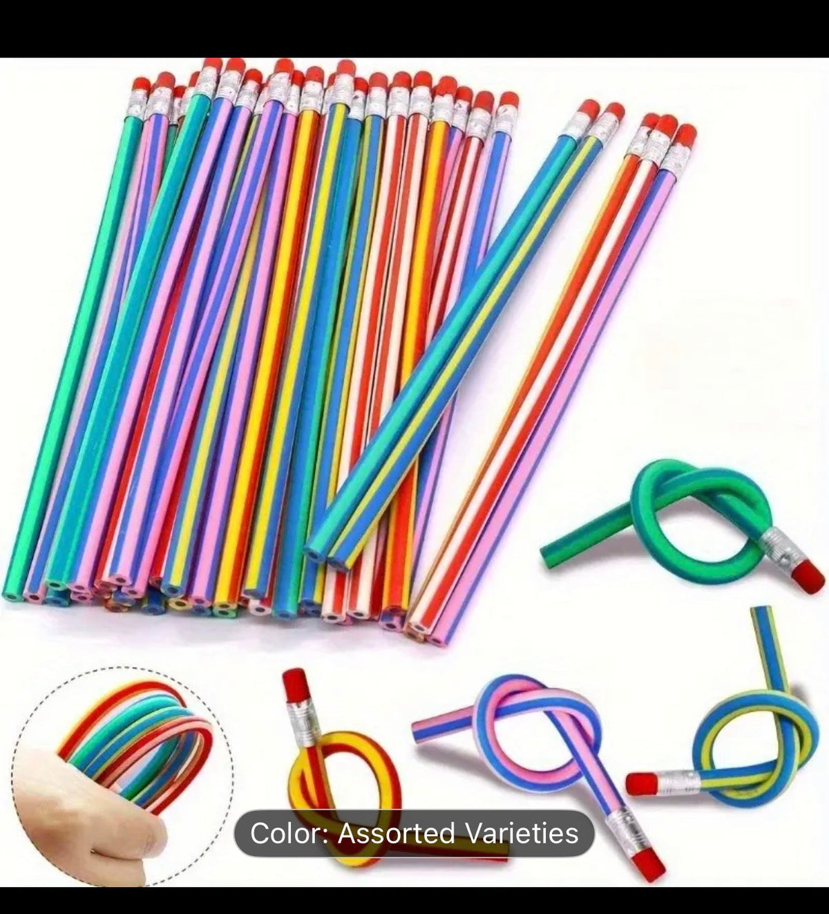 Bendy Flexible fun pencils for kids