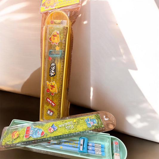 Pencil Box with Slide Ruler