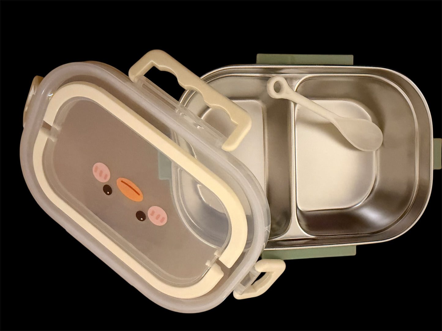 Stainless Steel Leakproof 2-Compartment Bento Lunch Box