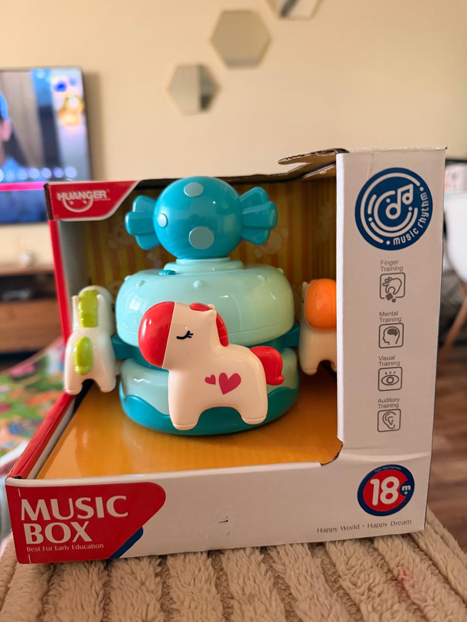 Rotating Pony Music Box for Toddlers