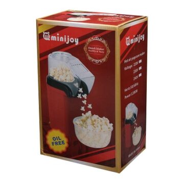 Minijoy Popcorn Maker - Oil Free Popcorn Maker Hot Air Popping
