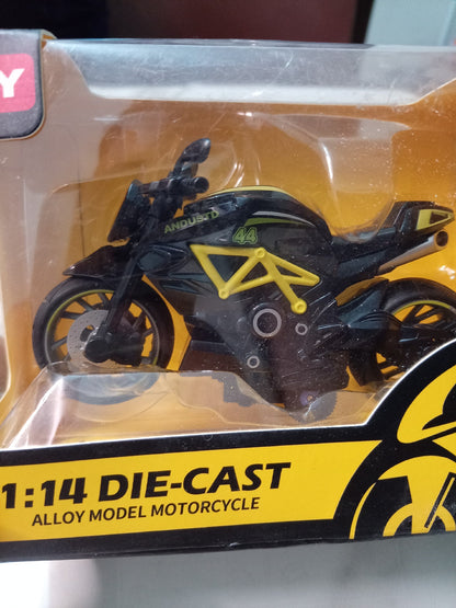 Die-Cast Alloy Pull Back Motorcycle Toy featuring a premium metal body