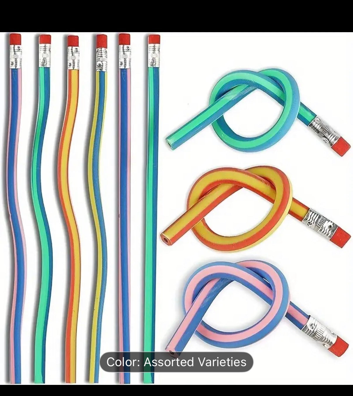 Bendy Flexible fun pencils for kids