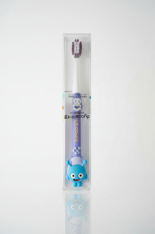 Kids Soft Bristle Toothbrush with Travel Case – Cartoon Baby Toothbrush