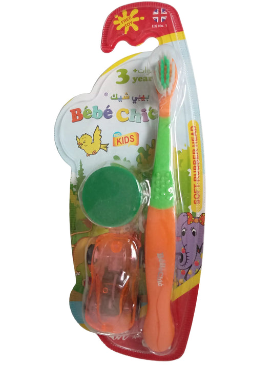 Buy soft bristle Kids Toothbrush Set with protective cover and timer cup. Safe, gentle, and perfect for children 3+ years in Pakistan.