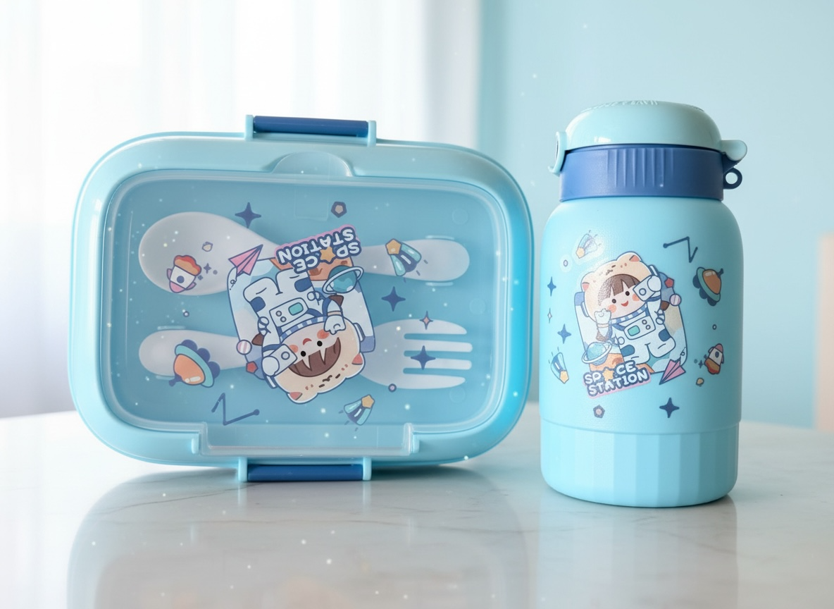 Premium Quality Lunch Box - Tiffin Box and Water Bottle With Spoon