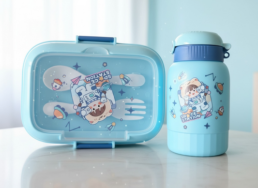 Premium Quality Lunch Box - Tiffin Box and Water Bottle With Spoon