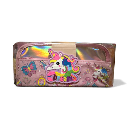 Fancy Unicorn Pouch - Aesthetic 3D Pink Stationery Pouch