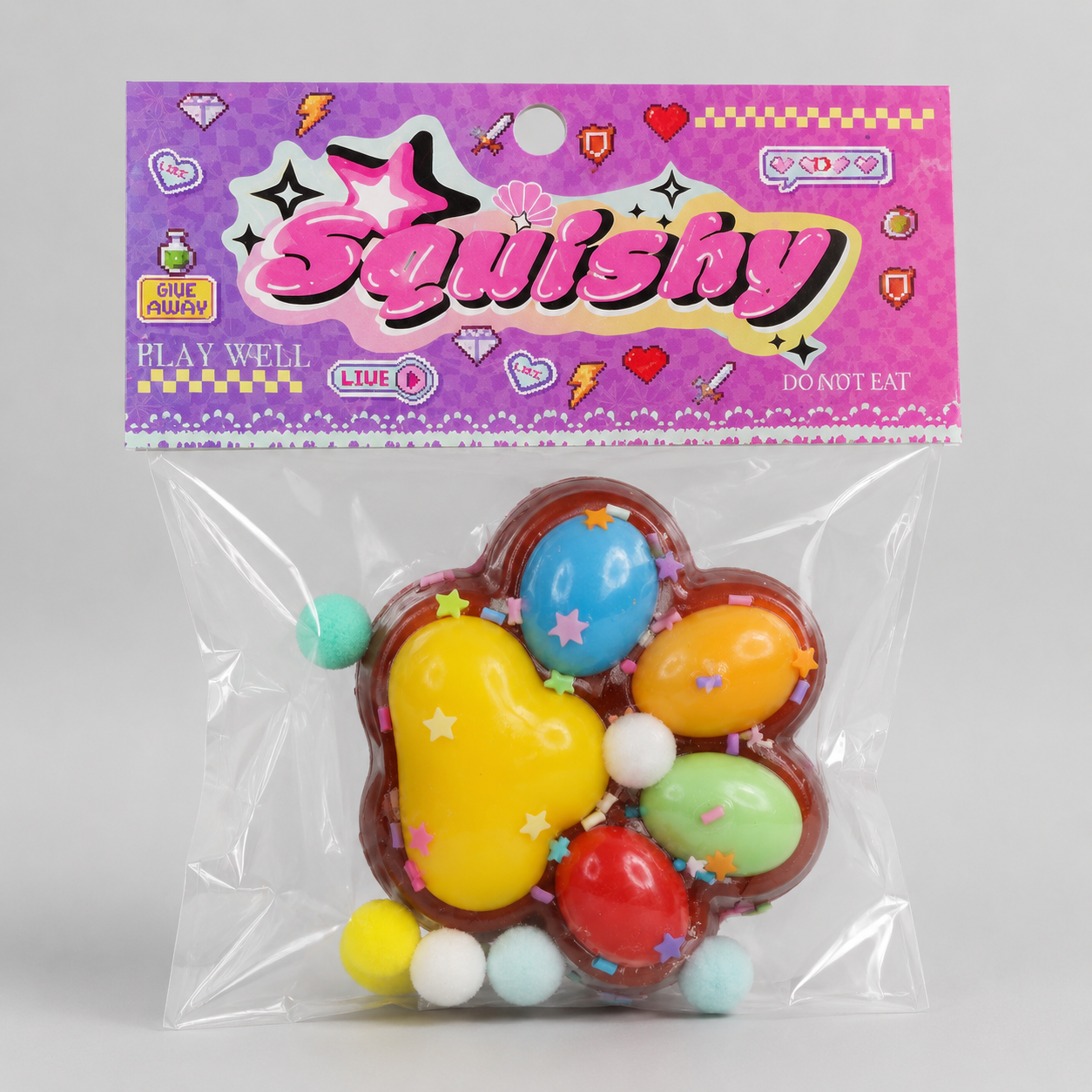 Rainbow Heart Squishy Toy for Kids | Soft Stress Relief Toy | SnapzyPk
