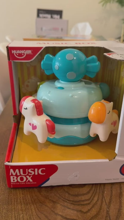 Rotating Pony Music Box for Toddlers